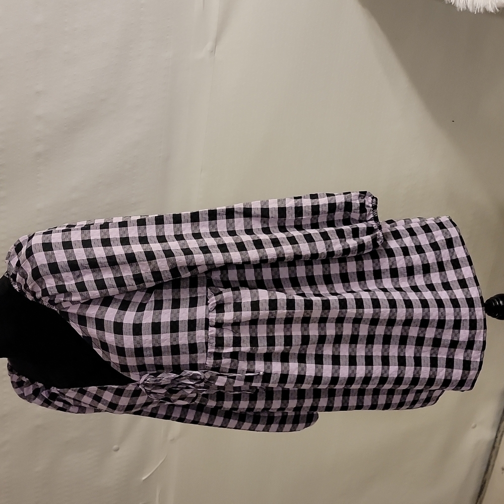 WILD Fable long sleeve purple and black gingham dress size small - Picture 3 of 12